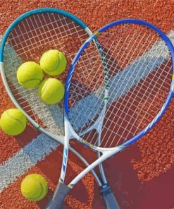 Tennis Equipment Game Paint By Numbers