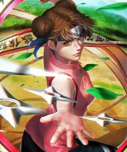 Tenten Naruto Anime Paint By Numbers