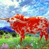 Texas Longhorn Animal Paint By Numbers