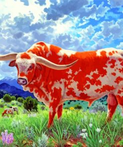Texas Longhorn Animal Paint By Numbers