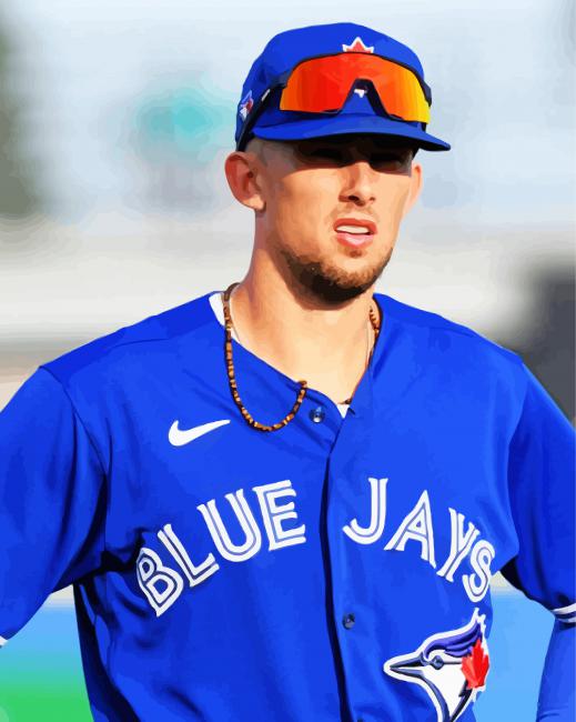 Finalizing the Cavan Biggio Baseball Paint By Numbers artwork