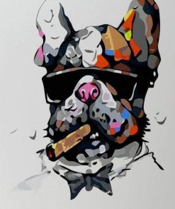 Colorful Dog Masterpiece Paint By Numbers