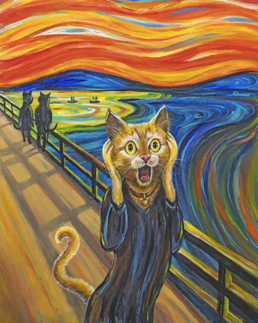 Finalize your Cat Scream Artwork