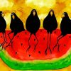 Crow-Themed Watermelon Art Paint By Numbers