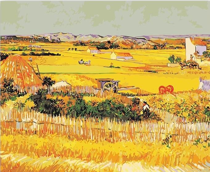 Finalizing Van Gogh Harvest Landscape Artwork