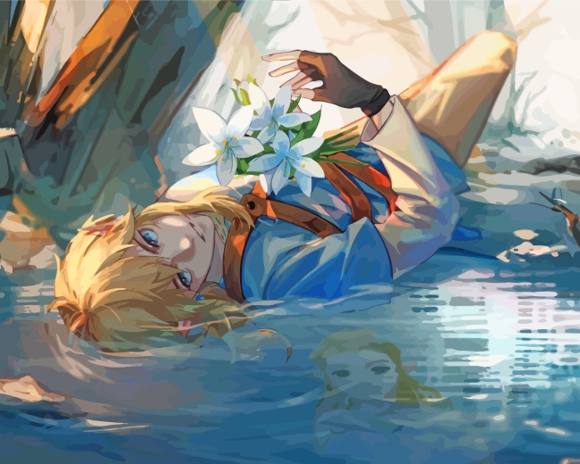 finalizing Legend of Zelda Link painting