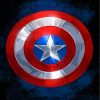 Captain America Themed Shield Paint By Numbers