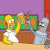 Simpson and Futurama Mashup Paint By Numbers