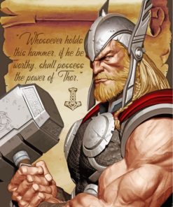 Thor Marvel Superhero Paint By Numbers