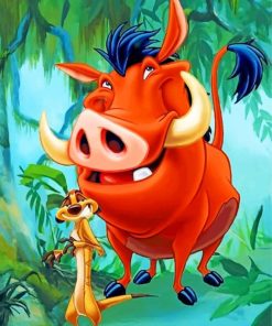 Timon And Pumbaa Disney Paint By Numbers