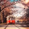 City Tram Street Scene Paint By Numbers