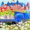 American Garden Pickup Truck Paint By Numbers