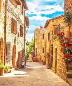 Tuscany Village Scene Paint By Numbers