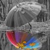 Colorful Umbrella Reflection Paint By Numbers