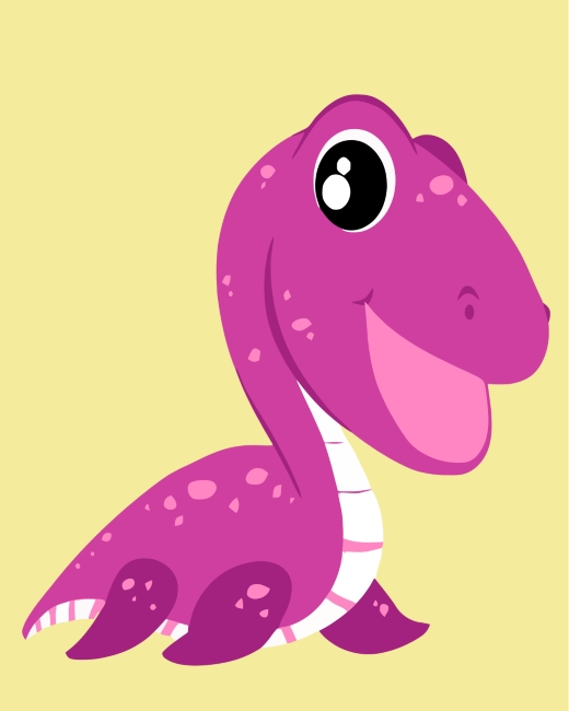 Finalizing Purple Dinosaur artwork