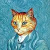 Van Cat Inspired by Van Gogh Paint By Numbers