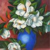 Blue Vases Magnolias Paint By Numbers