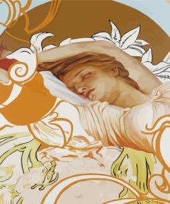 Ladies Vintage Sleepy Paint By Numbers