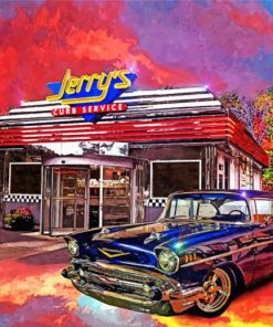 Chevy Bel Air Vintage Car Paint By Numbers