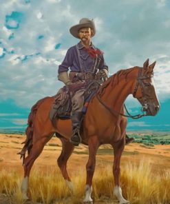 Vintage Cowboy and Cows Paint By Numbers