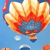 Colorful Vintage Hot Air Balloon Paint By Numbers
