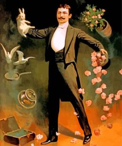 Vintage Magician Portrait Paint By Numbers