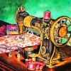 Retro Sewing Machines Paint By Numbers