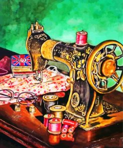 Retro Sewing Machines Paint By Numbers