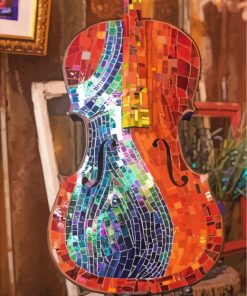 Violin Mosaic Pattern Paint By Numbers