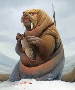 Walrus Fish Hunt Paint By Numbers