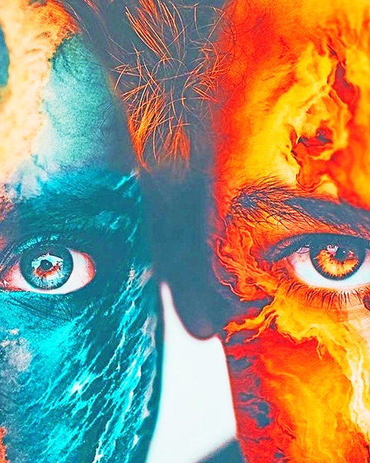 Finalizing Fiery Water Eyes Artwork