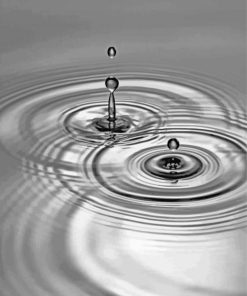 Black and White Water Drops Paint By Numbers