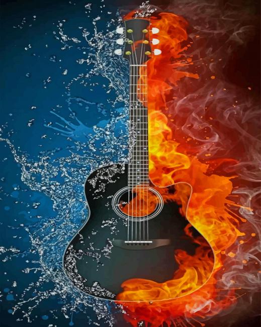 Finalize your Water and Fire Guitar artwork