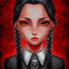 Horror-Inspired Wednesday Addams Paint By Numbers