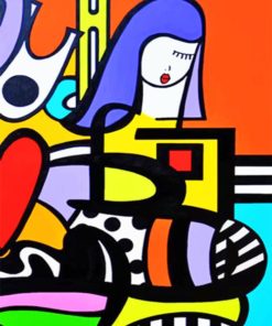 Colorful Abstract Woman Paint By Numbers