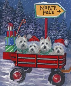 Westie Dog Holiday Paint By Numbers