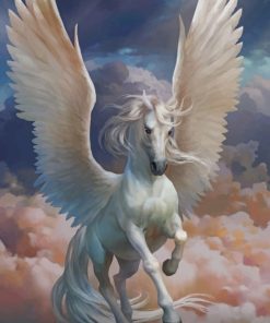 Majestic White Pegasus Paint By Numbers