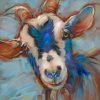 Blue and White Goat Paint By Numbers