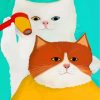White Cat Pet Paint By Numbers