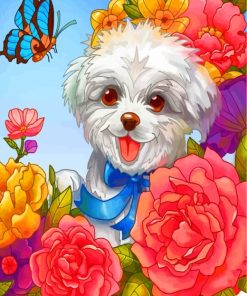 Happy Dog Pet Paint By Numbers