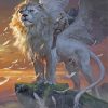 White Lion Fantasy Paint By Numbers