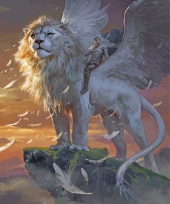 White Lion Fantasy Paint By Numbers