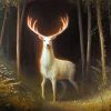 White Deer Paint By Numbers