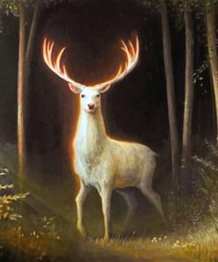White Deer Paint By Numbers
