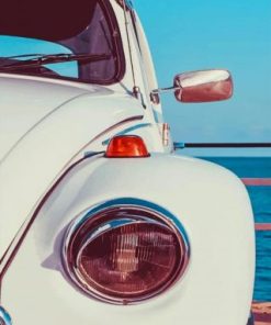 Vintage White VW Car Paint By Numbers