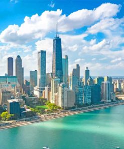 John Hancock Tower Chicago Paint By Numbers