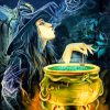 Witch Casting Black Magic Paint By Numbers