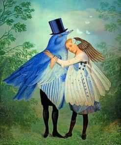 Blue Bird Woman Paint By Numbers