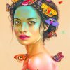 Woman and Butterfly Paint By Numbers
