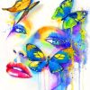 Colorful Butterfly Woman Paint By Numbers